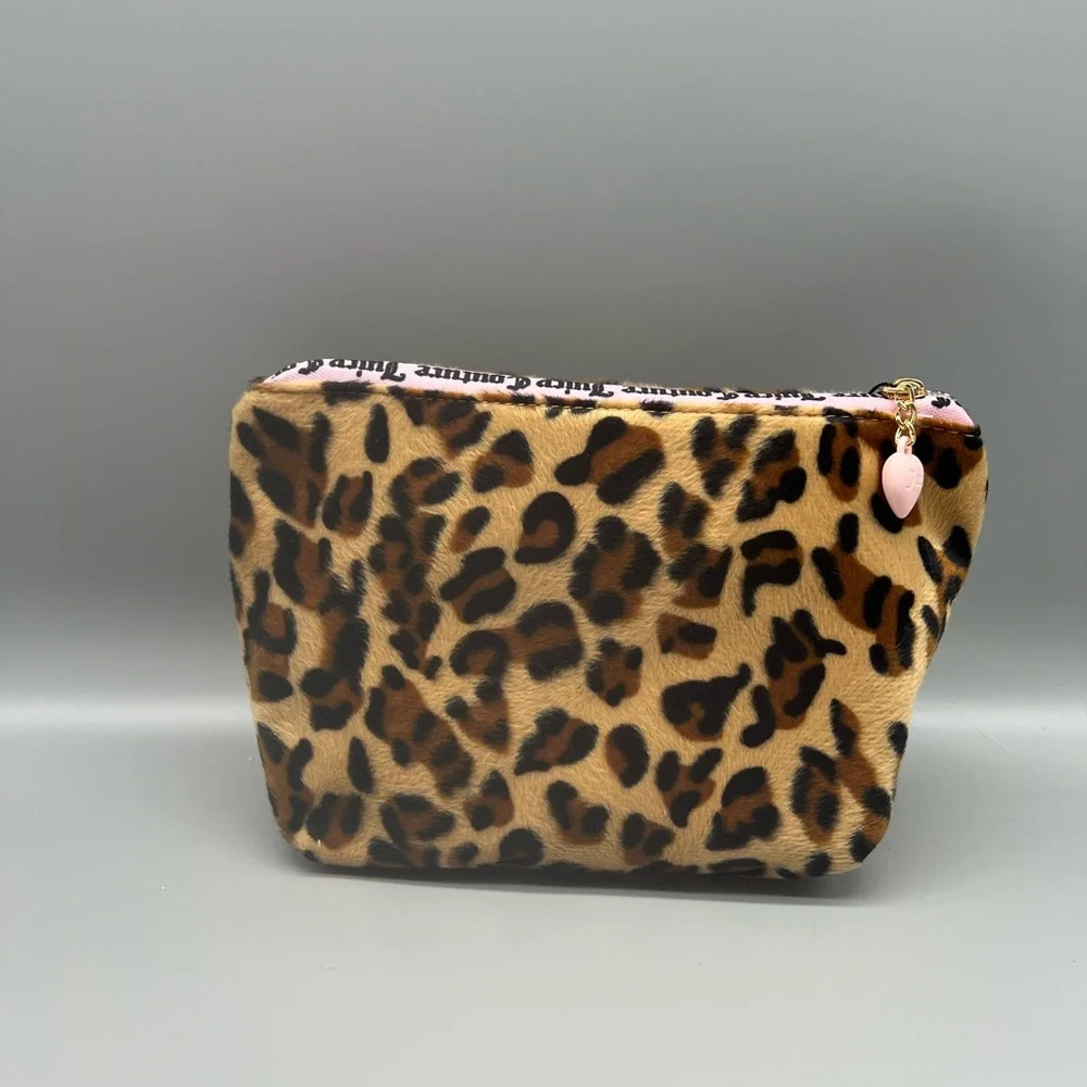 Juicy couture leopard print cosmetics bag